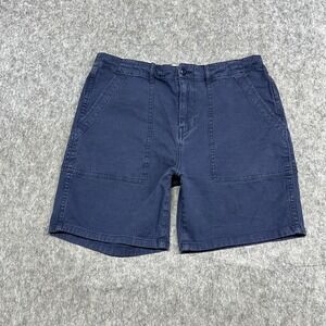Flint And Tinder Shorts Mens 33 Blue 7" Utility Chino Elastic Waist Drawstring